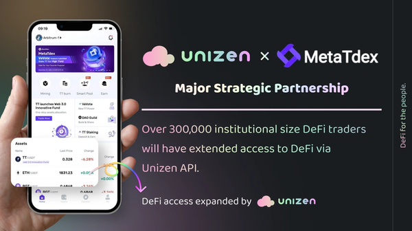 Unizen API: Empowering MetaTdex Users in DeFi Evolution