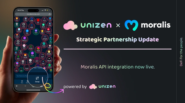 Moralis DeFi traders will now gain broader access to DeFi markets through the Unizen API.